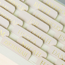 75 Laminated Bible Tabs for Women and Men, Large Print Study Bible