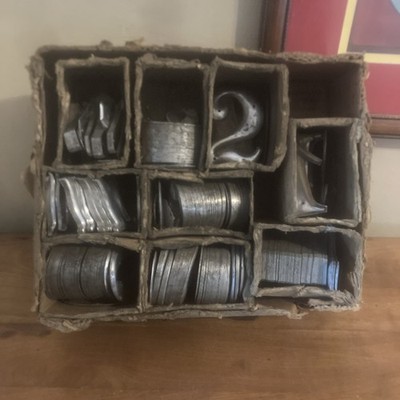 Vintage Box Of Aluminum Numbers 