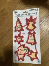 Hutzler NEW Yule Cheer Cutters Cookie cutters 6 Designs 1997 Made in USA