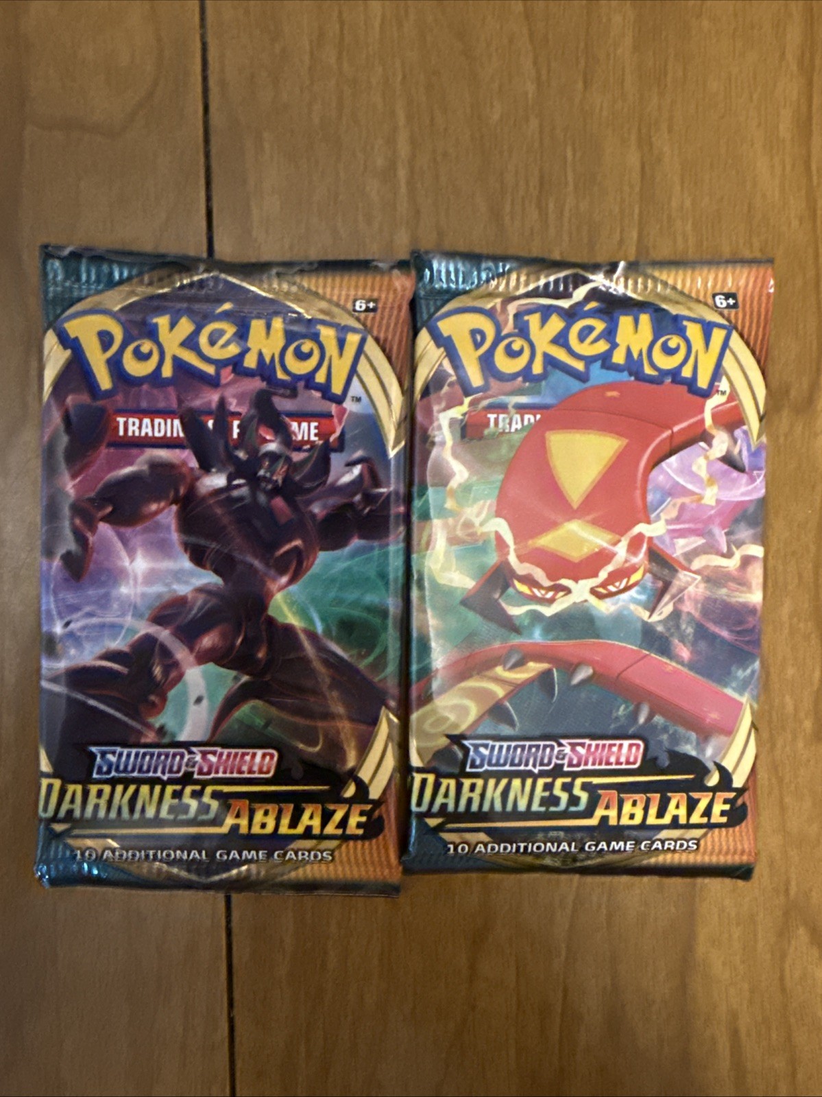 Two Darkness Ablaze Sleeved Booster Pack Pokemon TCG New & Sealed 