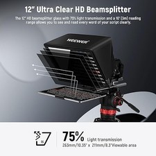 Neewer C12 Teleprompter Kit with 15mm LWS Rod Clamp Modular Design