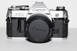 Canon AE-1 35mm SLR Film Camera with 50mm F1.8 Lens Silver No Canon Cough