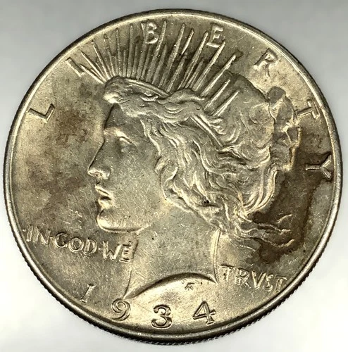 1934 Peace Dollar $1 Better Grade XF+ Condition Low Mintage 954K - 1751