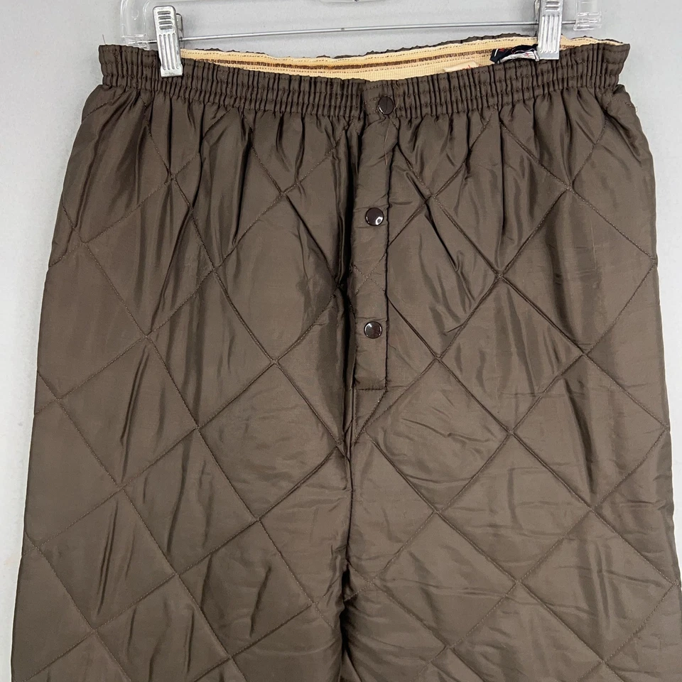 Vintage Red Head Pants Men Medum Brown Quilted Insulated Dacron Hunting 60s 70s - Image 2 of 4