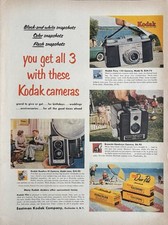1954 Kodak Cameras Original Vintage Advertisement Pony Brownie Camera Ad