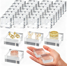 32 Pcs 2 X 2 X 1 Inch Acrylic Blocks, Clear Square Acrylic Cube