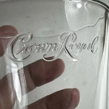 Crown Royal Embossed Glass Whiskey Lowball Glass Set Of 2 Rocks Cocktail Bar