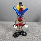 READ Murano Blown Glass Vetreria Pitau Colorful Fun Speckle Confetti Clown 6.63”