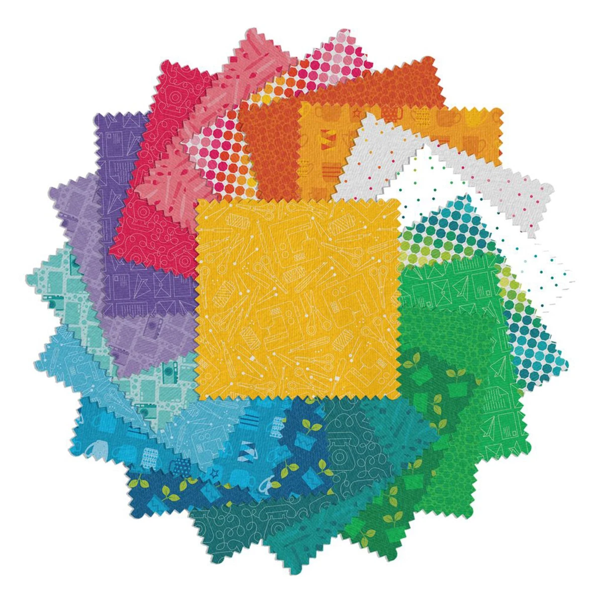 Lot De Carrés De Tissu à Quilt Benartex 68.5 Pouces - Motifs Solids, Pré-coupés, Neufs