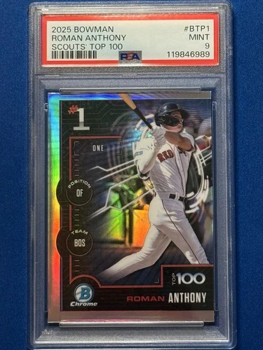 2025 Bowman - Bowman Scouts Top 100 Chrome Roman Anthony #BTP-1 (RC) PSA 9