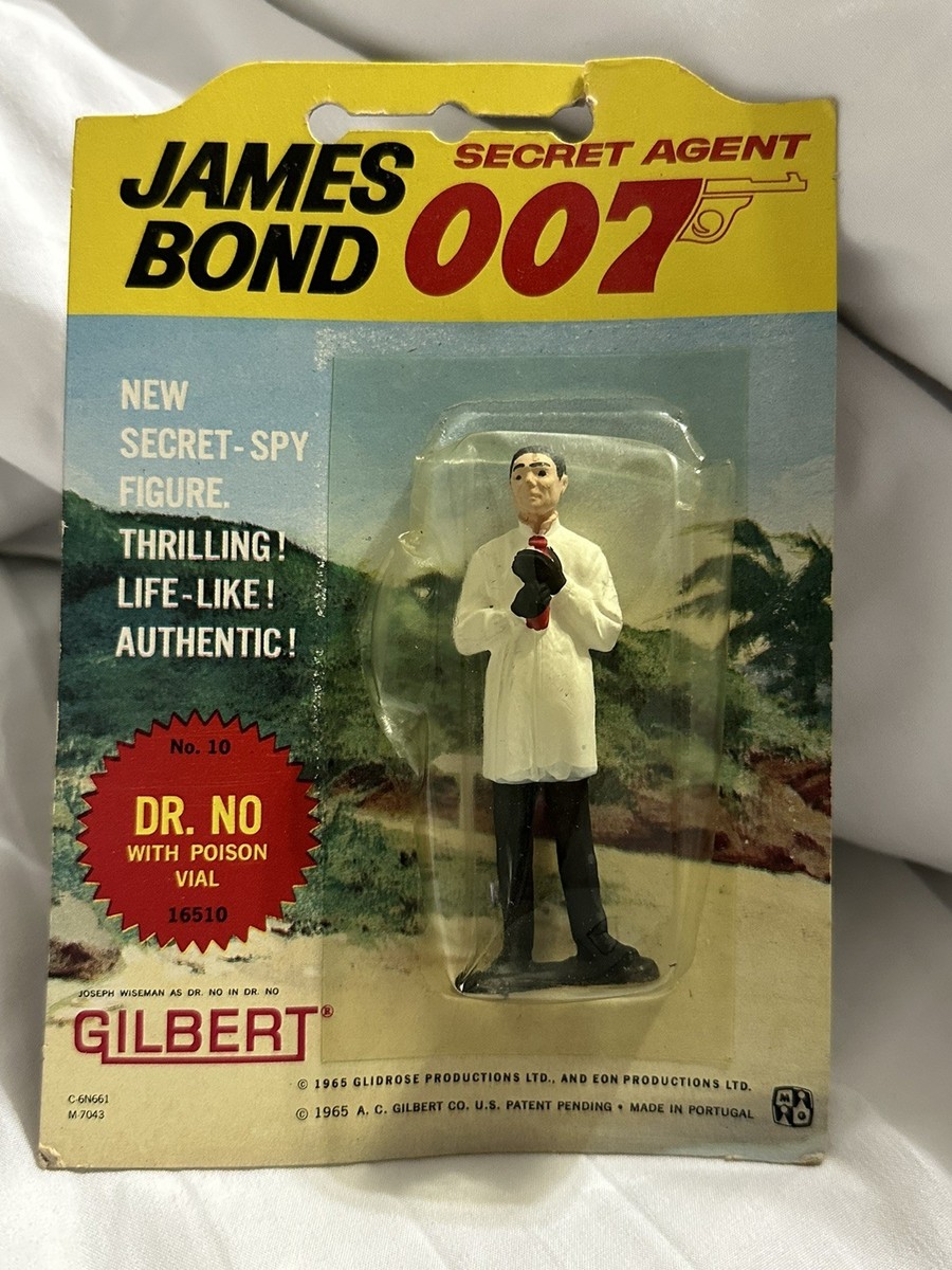 James Bond 007 Dr No Figure 1965 Gilbert Toy With Poison Vial