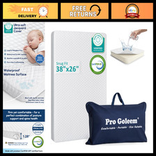 Waterproof Pack and Play Mattress 38"x26" Firm Playard Mattress Pad with Carry