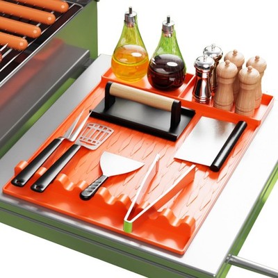 Silicone Grill Tools Mat with Drip Pad for Blackstone Griddle Accessories