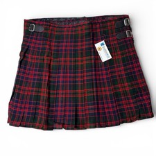 Scottish Kilt Shop MacDonald Tartan Plaid Pleated Men's 52 NWT