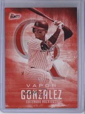 2017 Topps Bunt Vapor Red 1/1 Carlos Gonzalez #V-CG w7v