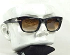 RARE 6201/48 PERSOL RATTI SUNGLASSES VINTAGE BLACK FRAME ITALY 60s ART DECO