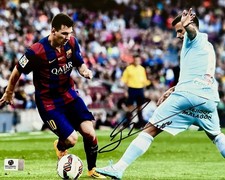 Lionel Messi FC Barcelona Autographed Signed, 8x10 Action Photo With COA 🔥