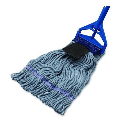 Carlisle Medium Blue Looped-End Mop, Cotton, 36 x 6 x 3, Blue
