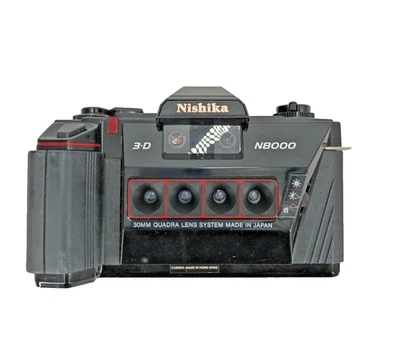 Nishika N8000 3-D 35mm Film Camera 30mm Quadra Lens System - RDC - Image 1 of 4