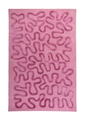 Rosa Abstrakt Wellig Teppich 5X7 5X8 7X10 8x10 Modern Handgefertigt Getuftet ...