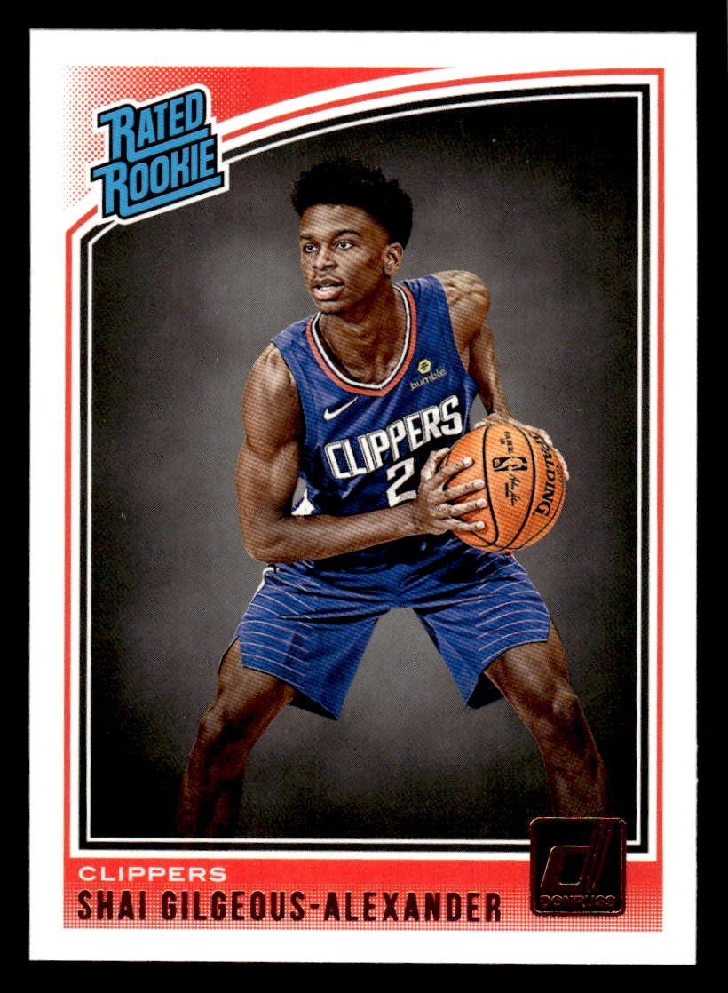 2018-19 Donruss #162 Shai Gilgeous-Alexander Rated Rookie SURFACE INDENDATION