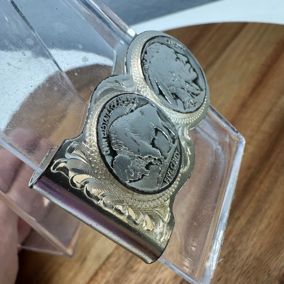 Montana Silversmiths Sterling Silver Money Clip Buffalo Nickel Indian Head Coin - Image 2 of 4