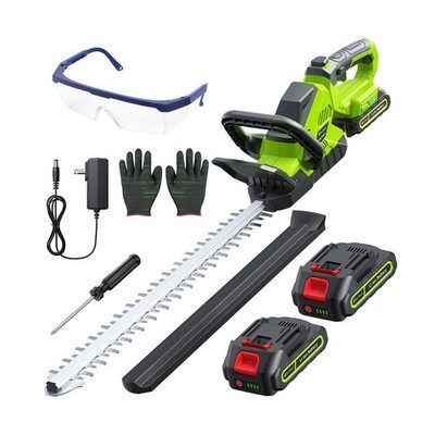 20'' Hedge Trimmer Cordless with Battery, 3000RPM Electric Handheld Bush Clip...