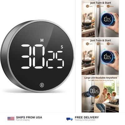 VOCOO Digital Kitchen Timer - Magnetic Countdown Countup Timer with Large LED...