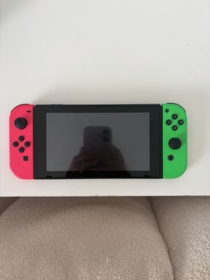 Nintendo Switch Console Neon Green/Pink Joy-Con + Dock 32GB 1080p w mario cart 8