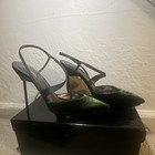 Giorgio Armani Green Suede Pointed Toe Ankle Strap Stiletto Heel US 8M — photo 7