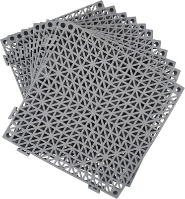 12 Pack Modular Interlocking Cushion 11.6'' X 11.6'' Rubber Mat Floor Tile Mats Dr