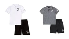 Nike 3Brand Boys 4-7 Short Sleeve Polo Shirt & Shorts 2-PC Set Pick Size & Color