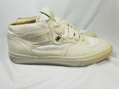 mens leather vans white