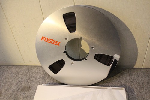 Vintage Fostex 10.5" Aluminum Take-Up Reel to Reel /2" with Box and Tape - Imagen 3 de 4