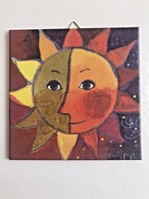 Bild, Fliese, Kachel, Deko, Katzen, Cats, Sonne, Geschenk ,Rosina Wachtmeister