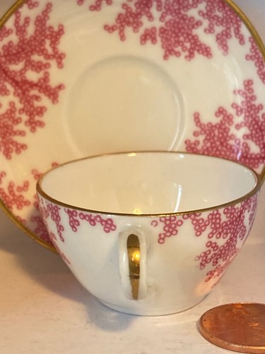 Vintage Spode Copeland MINITURE cup & saucer- pink berries pattern - Picture 4 of 11