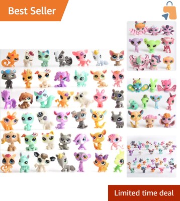 Adorable 20-Piece Miniature Big Eye Pet Doll Set - Perfect Party & Cake Topper