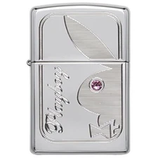 Zippo Playboy Bunny with Swarovski Crystal High Polish Chrome 24789
