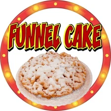 Funnel Cake DECAL Snacks Concession Food Truck Sticker c2