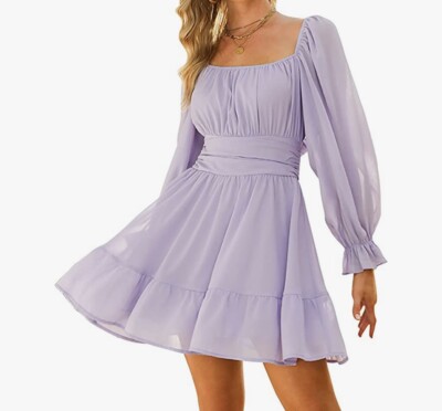 Lilac Long Sleeve Dress Small | eBay Lilac Long Sleeve Dress Small | eBay