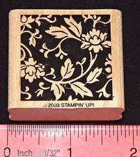 Flower Buds Single Stamp with Ivy Vine Stems by Stampin Up Mostly Flowers