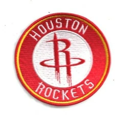NEW 3 1/2 INCH HOUSTON ROCKETS IRON ON PATCH FREE SHIP
