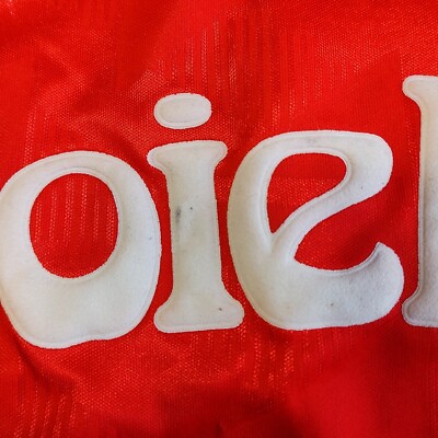 Vtg 90s Napoli Jersey XL Red Umbro Voiello Futbol Alternate