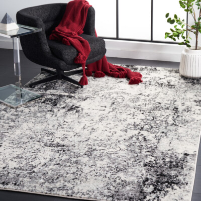 SAFAVIEH Tulum Collection TUL284A Ivory / Black Rug
