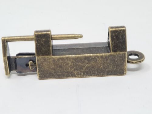Decorative Pad Lock for Metal Buckle Catch Latch Bronze Finish c/w key C046 - Afbeelding 1 van 6