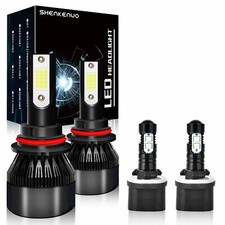 For Dodge Ram 1500 2500 3500 1994-2001 6000K Led Headlight Fog Light Bulbs Kit