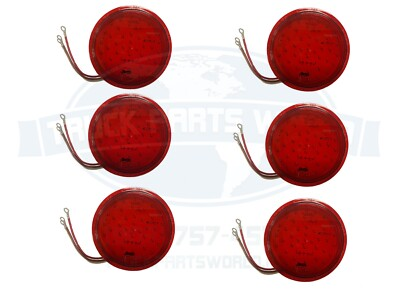 #ad #ad 6 Betts SR4FH453E LED Clearance Marker Lights Red 4quot; Truck Trailer Stop Tail $325.50