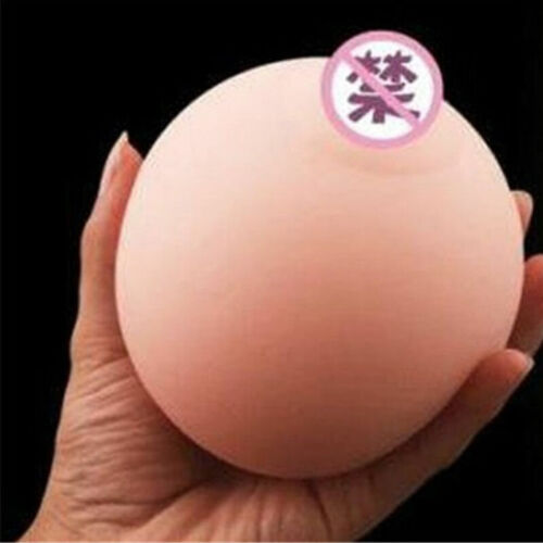 Realistic Silicone Boob Ball Soft Breast Squishy Squeeze Toy Stress Reliever New