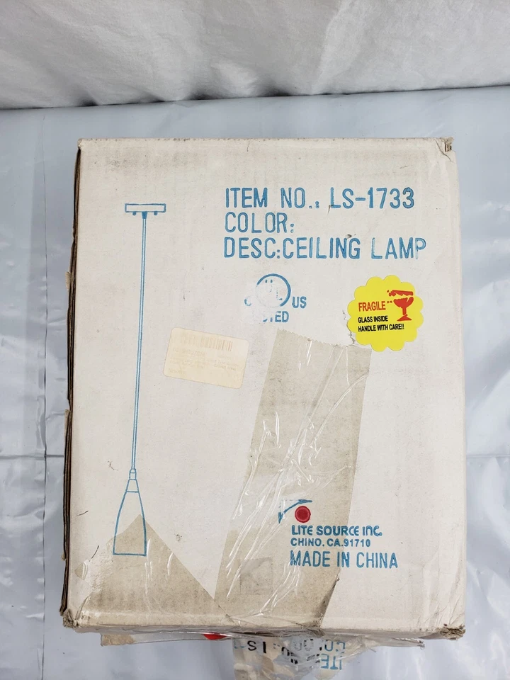 Nueva lámpara colgante eléctrica Lite Source LS-1733 Volcano pantalla de vidrio multicolor Foto 2 de 3