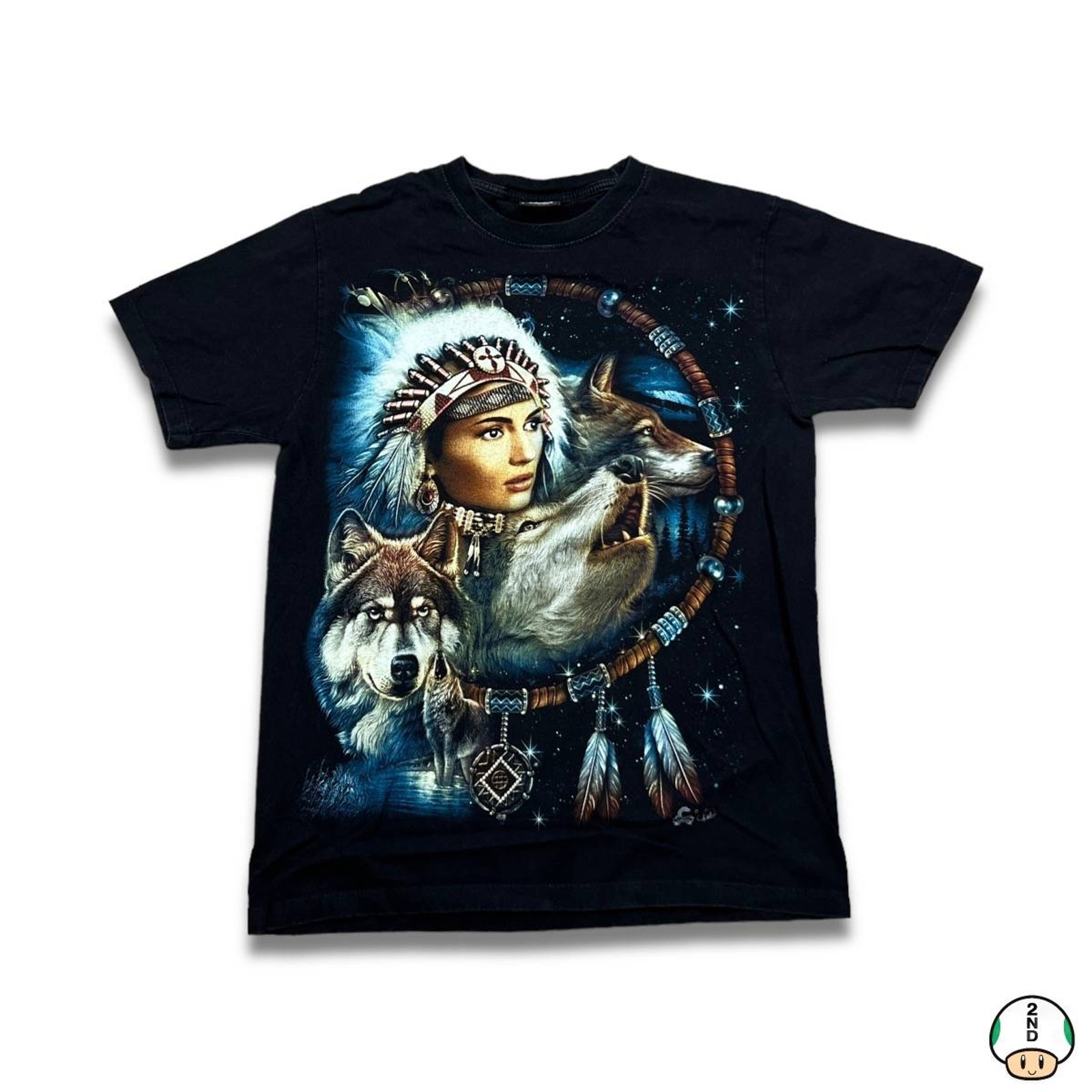 T-shirt Vintage Années 90 Native American - Marque SOL'S - Taille XL